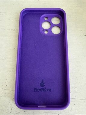 iPhone 16 Pro Max case 6.7” Neon purple silicone with microfiber